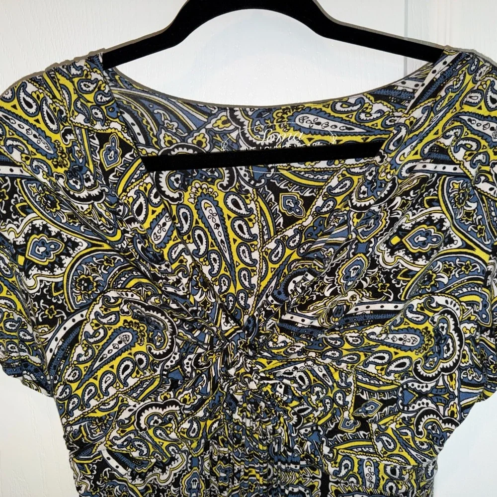 Soma Paisley Midi Dress in Yellow and Black